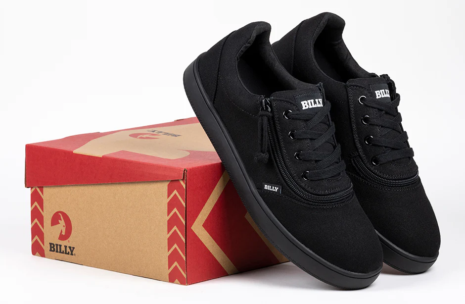 FINAL SALE - Men's Black to the Floor BILLY Sneaker Low Tops - Image 8