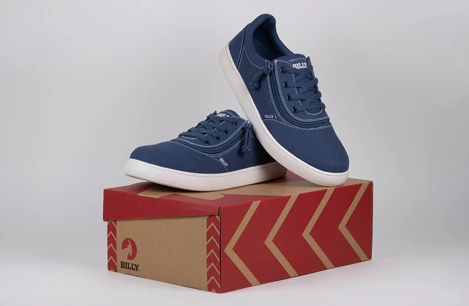 FINAL SALE - Men's Blue/White Stitch BILLY Sneaker Low Tops - Image 10