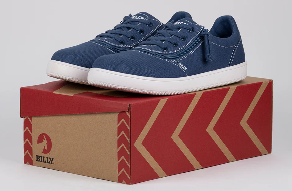 FINAL SALE - Men's Blue/White Stitch BILLY Sneaker Low Tops - Image 8