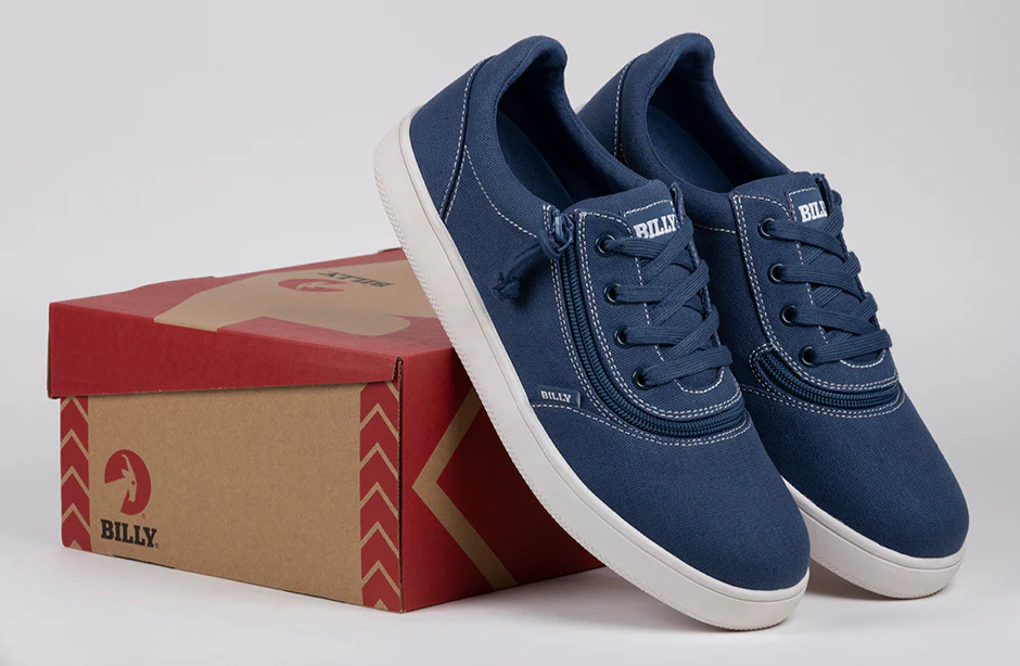 FINAL SALE - Men's Blue/White Stitch BILLY Sneaker Low Tops - Image 9