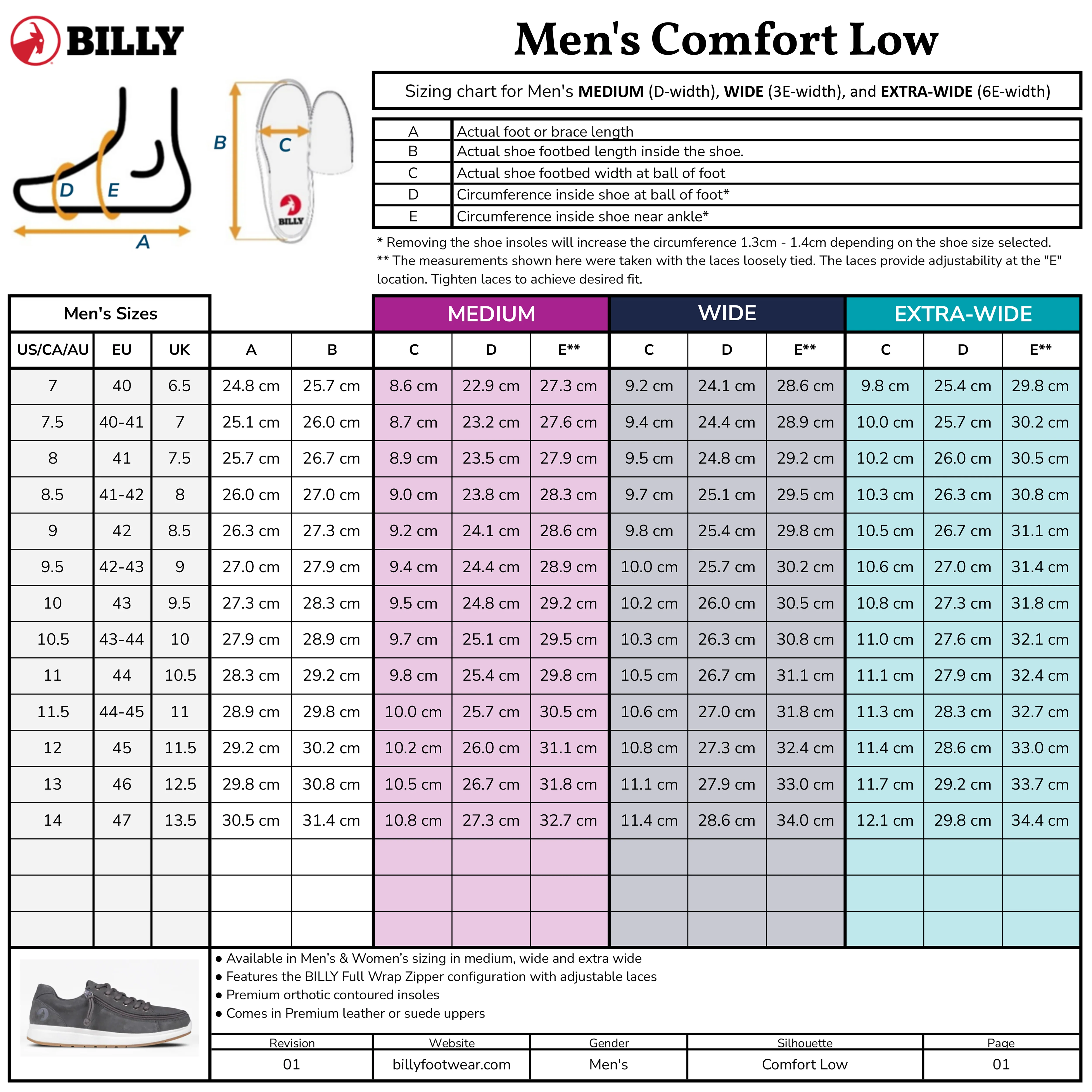 SALE - Men's Black Leather BILLY Comfort Low - Image 7