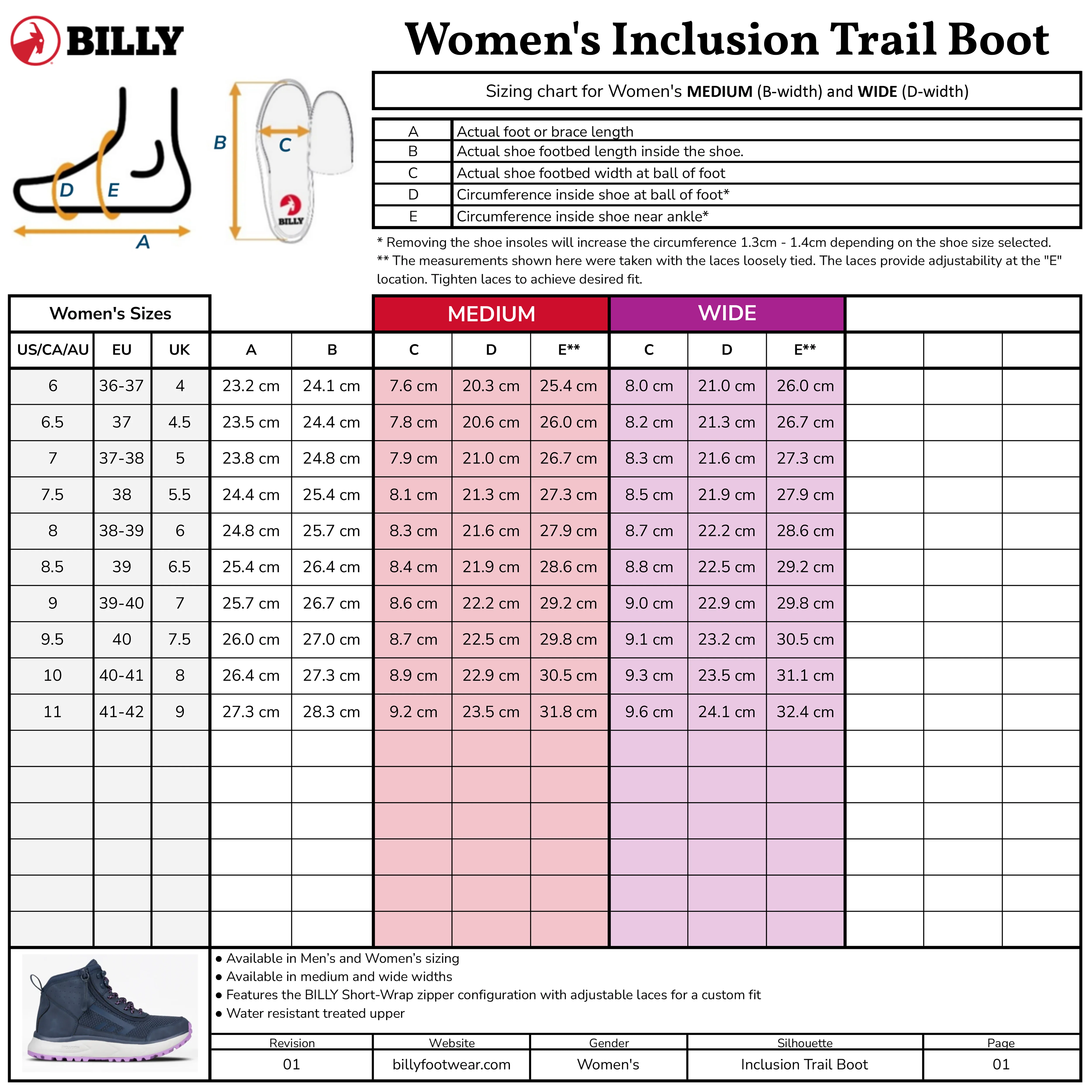 Women's Navy/Purple BILLY Inclusion Trail Boot - Image 7
